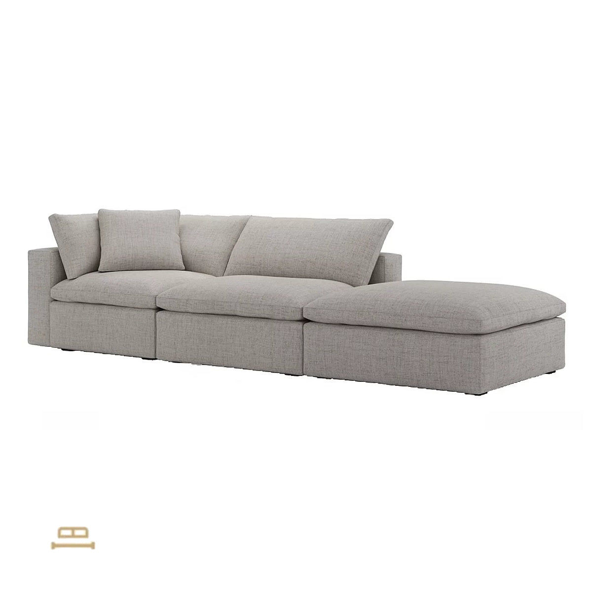 Ari modular corner Sofa with pouffe