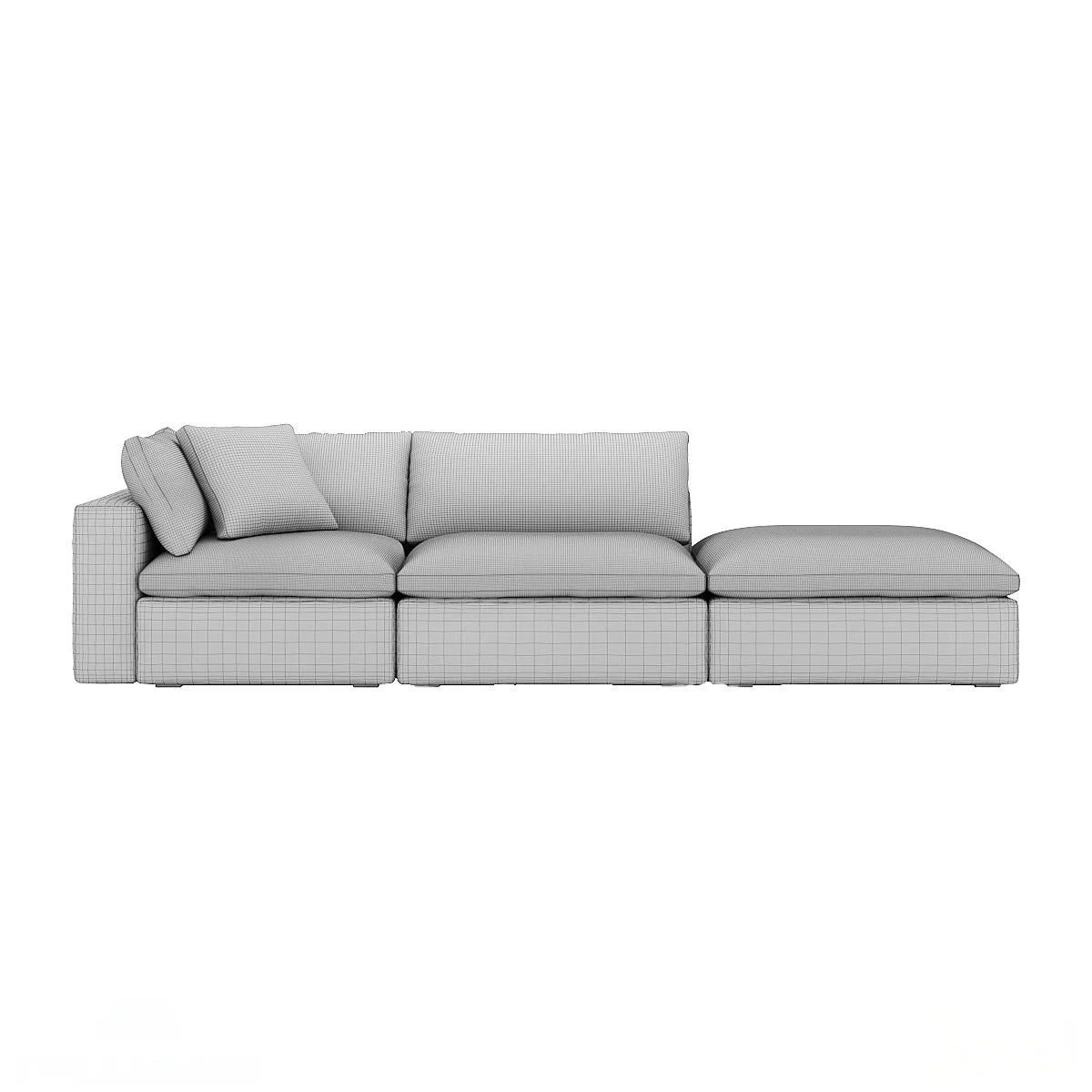 Ari modular corner Sofa with pouffe