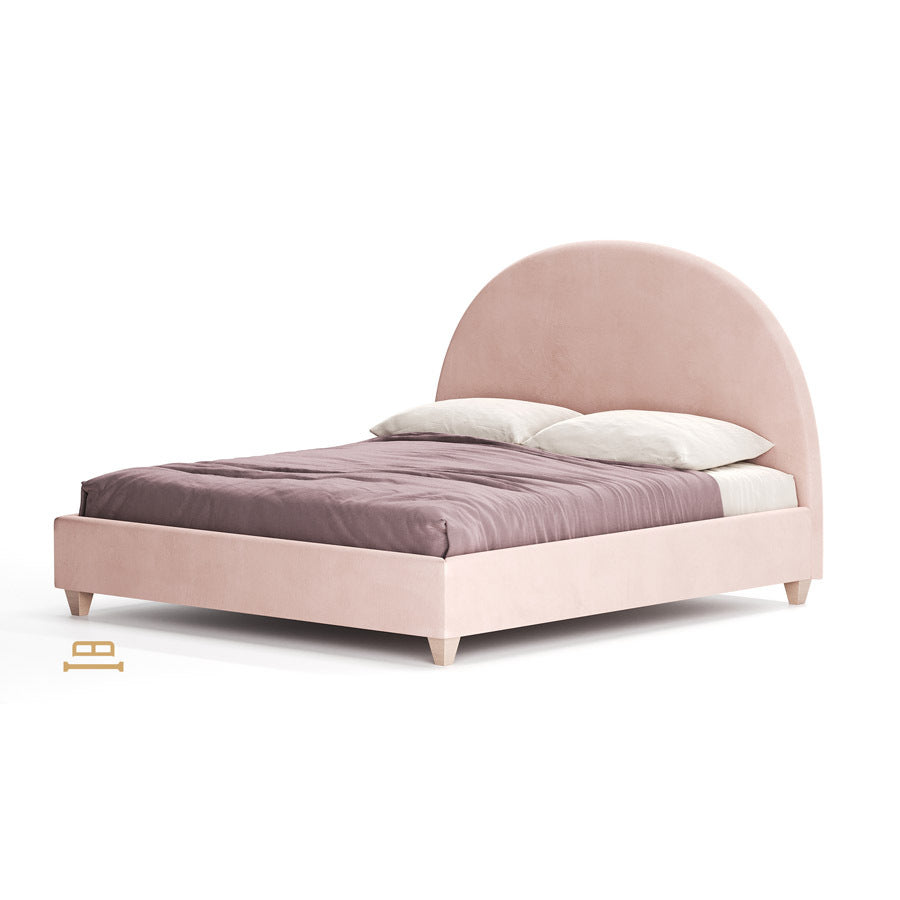 Luna bed with round headboard