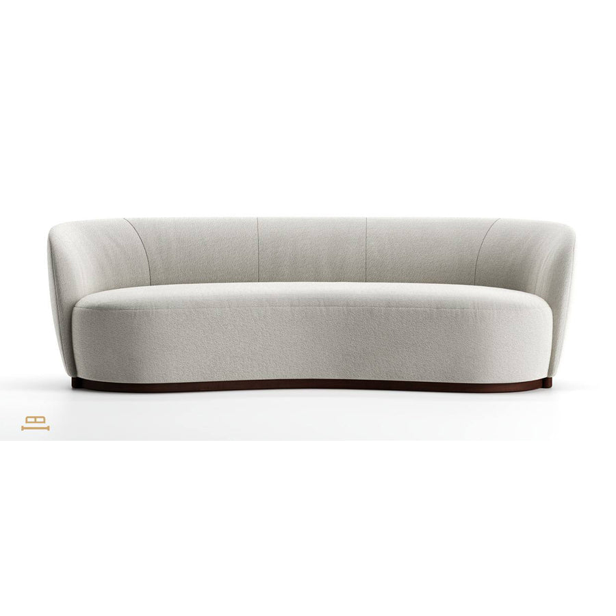 Posh Boucle Curved Sofa