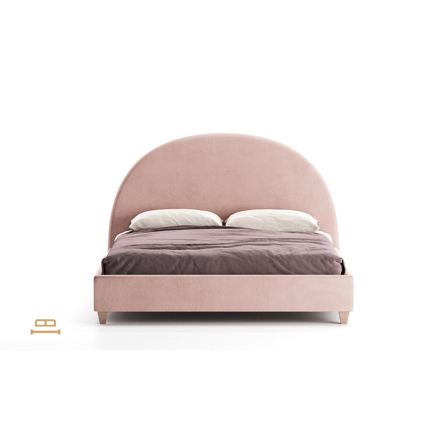 Luna bed with round headboard