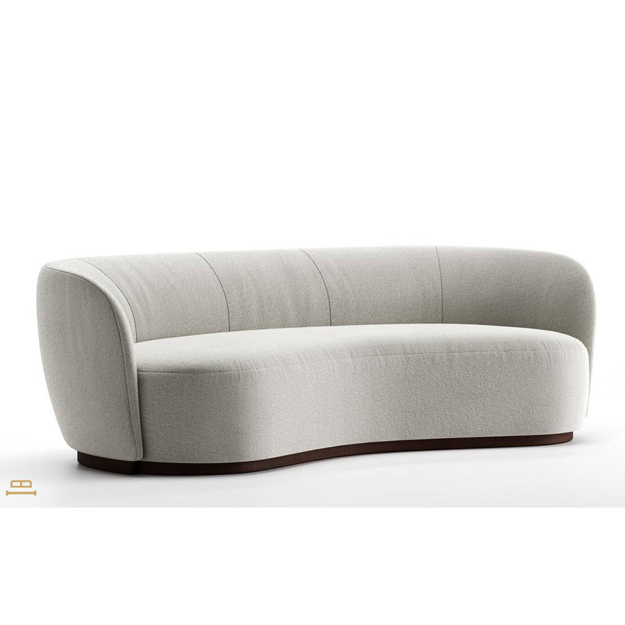 Posh Boucle Curved Sofa