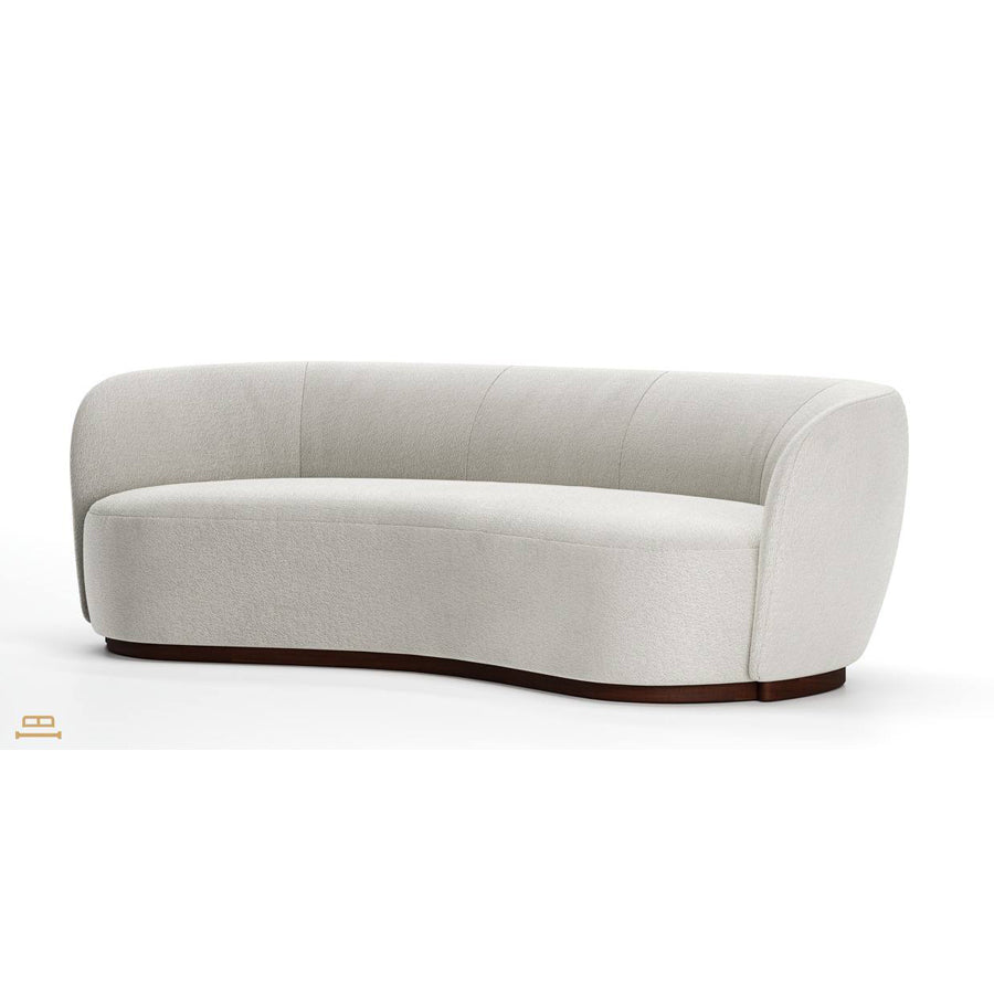 Posh Boucle Curved Sofa